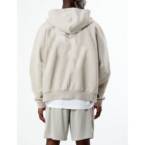 Sweat à capuche pour homme personnalisé de haute qualité, surdimensionné et lourd, sweat à capuche zippé vintage pour homme délavé à l'acide délavé au soleil - Product Image 4