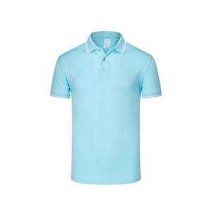 Vente en gros de polos de golf athlétiques décontractés pour hommes avec logo personnalisé Chemise de performance unie 100% coton - Product Image 1