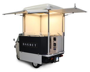 Triciclo Eléctrico para Comida, Carrito Móvil de Catering, Furgoneta de Comida Callejera de Tres Ruedas para Café, Pizza, Tacos, Helados, Snacks y Hot Dogs - Product Image 4