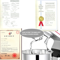Batteur sur socle électrique 7L 1800W en acier inoxydable avec bol mélangeur moulé sous pression, 6 vitesses, pétrin planétaire pour pâte, gâteaux, crème fouettée