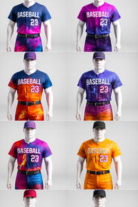 Conjuntos de Camisetas de Béisbol Transpirables con Estampado Personalizado de Alta Calidad, Ropa Clásica de Equipo, Cuello en V, Botones Delanteros, Unisex, Estampado Digital 100% - Product Image 5