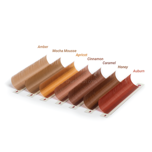 CharmLash Brown <b>Lash</b> Trays in Wholesale Custom <b>Adhesive</b> Tape .03 J & D Curl Stable Korean PBT Fiber Eyelash Extensions - Product Image 1