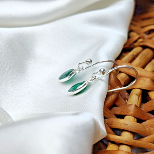 925 Sterling Silver Women's Daily Wear Drop <b>Earrings</b> Cute Vintage Ball Design with Emerald <b>Diamond</b> <b>Pearl</b> for Anniversary Gift - Product Image 1