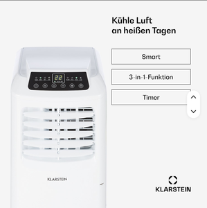 Climatiseur portable tour 7000 BTU pour la maison, 3 vitesses de refroidissement, déshumidificateur, ventilateur, contrôle par application, commande tactile, faible bruit 50 dB - Product Image 2