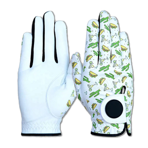 Guante de golf de dedo completo para todo tipo de clima, diseño de cuero PU impreso personalizado, cara sintética duradera, cuero Cabretta, servicio OEM ODM - Product Image 1