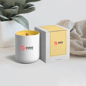 Caja de embalaje con impresión personalizada, caja plegable para velas de café por goteo Premium, caja de Mylar de goma de labios, diseño de ventana blanca, Cosméticos de lujo - Product Image 1