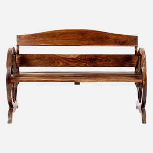 Oakmont Traditional <b>Settee</b> Portable Living Room Furniture with Minimalist Design Teak Finish Fabric - Product Image 3