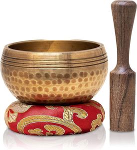 Cuenco tibetano de Yoga martillado, cuenco de Yoga de forma redonda de latón puro, cuenco de Yoga de curación y meditación con sonido a la venta - Product Image 4