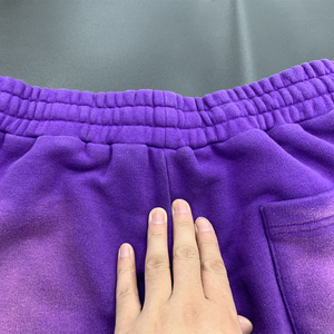 Pantalones cortos de gimnasio Vintage para hombre, alta calidad, algodón 100 Gsm, lavado con ácido, ecológico, con cordón en la cintura, sólidos a la moda para el verano - Product Image 3