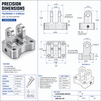 Pièces en aluminium usinées CNC 5 axes sur mesure OEM, composants de fraisage et de tournage de précision anodisés pour équipements d'automatisation