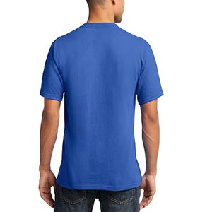 Fabricante de camisas de color azul LOGO personalizado 100 algodón Streetwear gráfico Vintage peso pesado camiseta de gran tamaño para hombres - Product Image 2