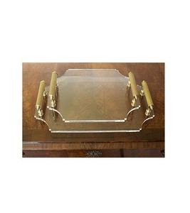Plateau de service en acrylique design antique de grande qualité plateau en acrylique de forme et de taille personnalisées pour la décoration d'hôtel plateau en acrylique - Product Image 3