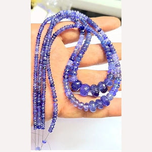 2 hebras de tanzanita natural de 4mm a 12mm Rondelle FACET Beads 231 CTS Lot Iroc Sales 16-18 pulgadas cuentas de piedras preciosas sueltas US $116 - Product Image 1