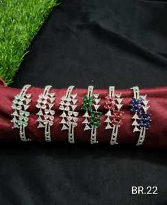 สร้อยข้อมือเพชรอเมริกันลูกบาศก์เพทายสไตล์คลาสสิกและเทียมและชุบเงินสำหรับผู้หญิงเครื่องประดับงานแต่งงานของขวัญ - Product Image 2