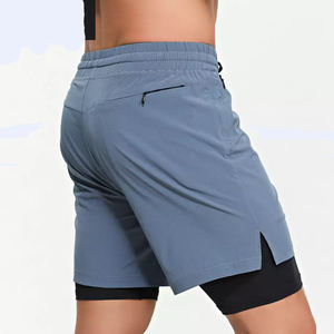 Meilleur matériel du fabricant Short de gymnastique pour hommes imprimé sur mesure taille confortable nouveau style motif solide anti-rides prix - Product Image 4