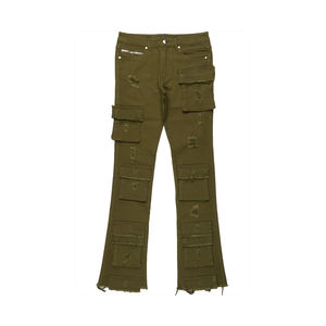 Nouveau pantalon de survêtement pour homme de haute qualité, personnalisé, design flamme 2026, style streetwear évasé, pantalon et pantalon de survêtement en molleton pour homme - Product Image 1