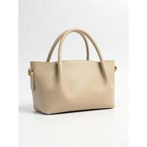 Borsa Strutturata in Vera Pelle Dollaro Made in Italy - Stile Femminile Impermeabile con Decorazione a Catena - Product Image 1
