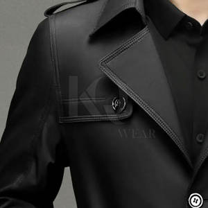 Abrigo de Cuero Estilo Vintage para Hombre, Material Premium, Diseño Largo, Perfecto para la Moda Urbana de Invierno - Product Image 3