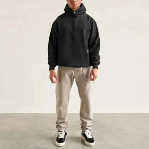 Sudaderas con capucha mezcladas de algodón 100% para hombre, sudaderas básicas de invierno, anticontracción, sostenibles, antiarrugas, transpirables, a prueba de viento, secado rápido - Product Image 3