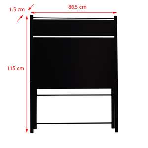 Escritorio de Computadora Compacto de Diseño Simple en Color Negro Well Home, 80x50x73.5cm - Product Image 6