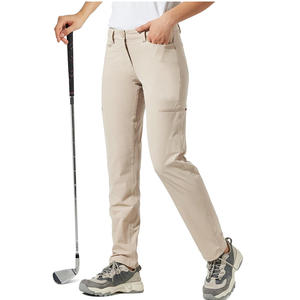 Pantalones de golf para mujer Diseño personalizado Tela transpirable Slim Fit Stretch con bordado Impresión Logotipos Etiquetas para equipos Clubs - Product Image 1