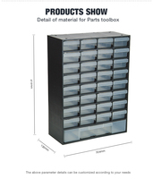 MJ-3121 Offres Spéciales Dans 2019 haute Qualité 33 pièces Tiroirs transparents Multifonctionnel 304x135x414mm outil Coffret