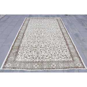 พรมวินเทจตุรกี ขนาด 5.6x9.1 ฟุต สีน้ำตาลไล่เฉด - Product Image 1