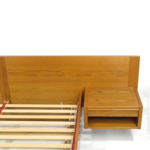 Elegant Japandi Solid Wood <b>Bed</b> <b>Frame</b> Minimalist Modern Design Custom Teak Mahogany for <b>Queen</b> California King and King <b>Size</b> - Product Image 6