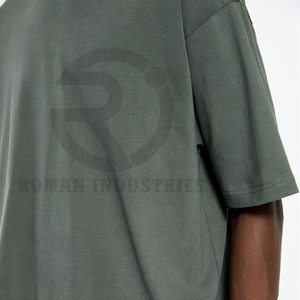 เสื้อยืดพอดีตัวสำหรับผู้ชายผ้าฝ้าย100% แนวสตรีทเสื้อผ้าบ็อกซี่คอกลมออกแบบโลโก้ได้ตามต้องการ2025 - Product Image 6