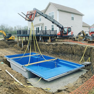 Piscine en fibre de verre à faible entretien, piscine enterrée de jardin avec bancs résistants aux UV, longue durée de vie, résistante à la corrosion - Product Image 1