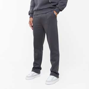 Ensemble survêtement en molleton de coton uni noir de haute qualité pour hommes, survêtement personnalisé en gros, pantalon de survêtement et sweat-shirt à jambes évasées - Product Image 5