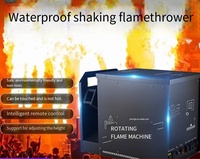Machine à flamme industrielle à grande portée, rotative à 180 degrés, pour spectacle de feu extérieur imperméable et flamme mobile de scène
