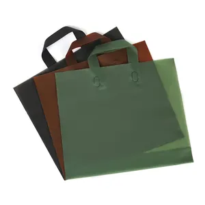 Özelleştirilmiş yumuşak halka plastik alışveriş çantası PVC/LDPE/HDPE/PP UV baskılı logo tote çanta kullanımlık taşınabilir plastik torba