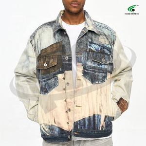 Veste en jean de couleur unie pour hommes avec services OEM vestes en jean d'hiver élégantes sur mesure nouvelle arrivée de mode vente en gros - Product Image 2