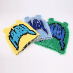 Gorro de mohair suave y holgado con borde acanalado y ajuste extragrande, gorro unisex cálido para el invierno, para moda urbana diaria y uso al aire libre - Product Image 2