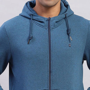 Nouvelle mode OEM haute qualité Street Wear fermeture éclair Style hommes sweats à capuche basiques coton mélangé respirant confortable trucs à manches longues - Product Image 6