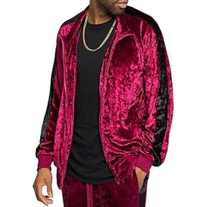 Men Women 2 Piece <b>Velour</b> <b>Tracksuit</b> Jacket Flare Pants Set Club Outfits <b>Tracksuit</b> - Product Image 4
