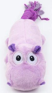 Hippopotame violet moelleux avec rembourrage en coton Velboa, polyester et coton PP, matière douce, lavable, pour Noël - Product Image 2