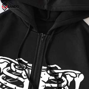 2021 unisexe personnalisé surdimensionné 100% coton biologique sweat à capuche d'hiver haute qualité silicone décontracté impression Streetwear hommes sweats - Product Image 4