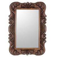 Cadre de miroir fait main de qualité supérieure en bois durable avec finition antique rustique pour la décoration murale classique de la maison