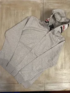 Sweat à capuche zippé d'hiver avec logo personnalisé, impression numérique, tissu polaire et poches fonctionnelles - Homme 100% coton - Product Image 2