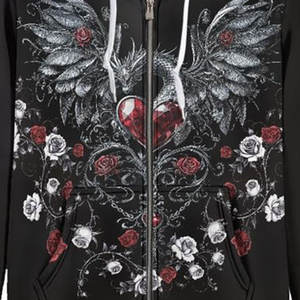 Sudadera con Capucha Premium de Algodón Terry para Mujer, con Estampado Gráfico Invernal, Gruesa, con Múltiples Bolsillos, Logotipo Frontal, Fácil Cuidado - Product Image 6