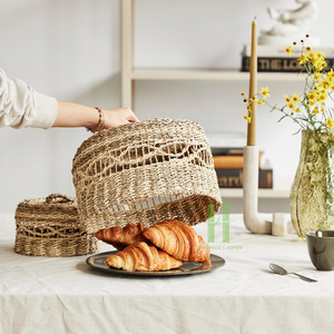 ตะกร้าเก็บอาหารสไตล์โบโฮตะกร้าสานจากหญ้าทะเลสำหรับตกแต่งโต๊ะบรรจุภัณฑ์ผลิตจากเวียดนาม - Product Image 3