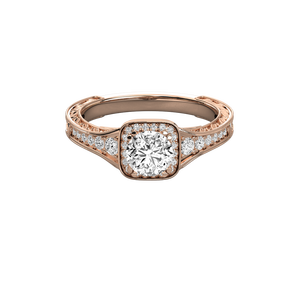 Bague solitaire en or 10 carats avec diamant rond brillant pour femme - Product Image 6