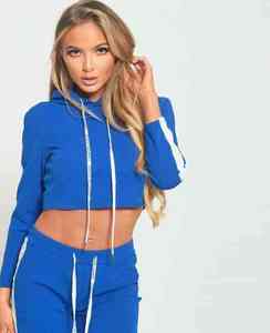 Custom Women's Zipper Tracksuit <b>Hoodie</b> And Jogger Set <b>Long</b> Sleeve Casual Streetwear - Product Image 2