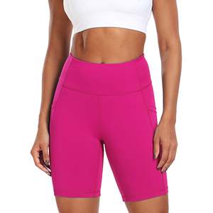 Logo personnalisé Short taille haute sans couture pour les femmes entraînement Yoga porter Sport Fitness Compression extensible Shorts pour la course à pied - Product Image 2