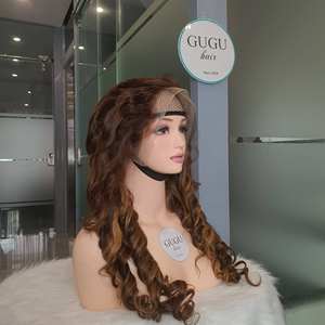 Perruque en cheveux vierges vietnamiens à 100%, sans colle, dentelle HD transparente, double trame, 13x4, bouclés crépus - Product Image 4