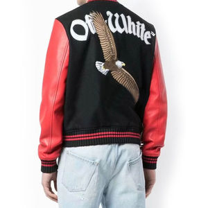 Hombres Baloncesto Letterman Chaqueta Con Su Logotipo Personalizado Chenille Bordado Parches Letterman College Chaqueta de Béisbol para los hombres - Product Image 2