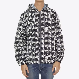 Veste d'hiver pour homme respirante coupe-vent 100% polyester imprimée par sublimation en microfibre avec fermeture éclair - Product Image 1