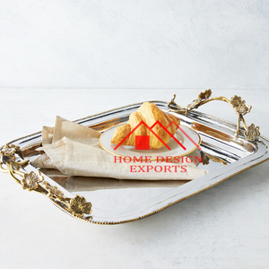 Accessoires de service d'hôtel à la maison de conception de luxe plateau en métal de service de nourriture en métal - Product Image 3